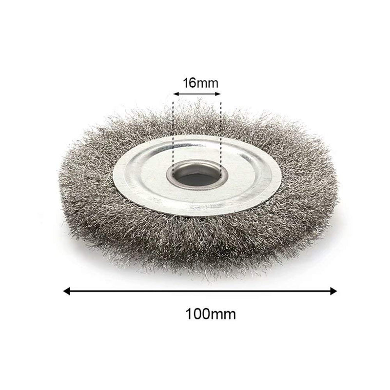 4 Inch Stainless Steel Wire Crimped Wheel Brush with 5/8" Bore for Angle Grinder Derusting Cleaning and Surface Polishing 1Pc 4"100mm 1Pc - NewNest Australia