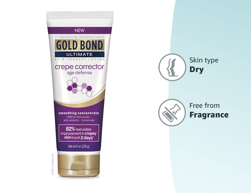 Gold Bond Ultimate Crepe Corrector 8 oz., Age Defense Smoothing Concentrate Skin Therapy Lotion 8 Ounce (Pack of 1) - NewNest Australia