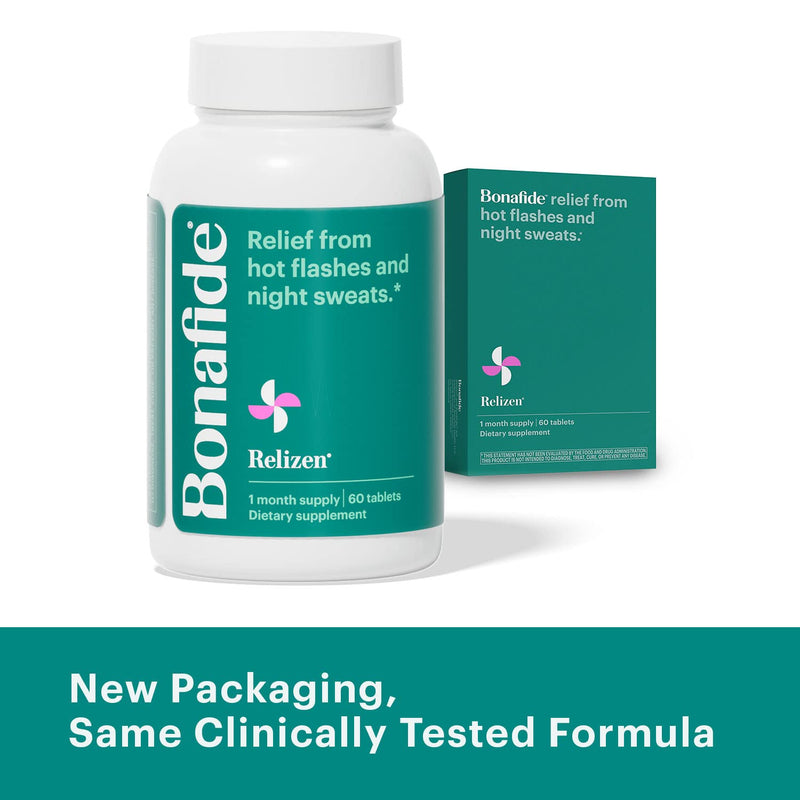 Bonafide Relizen – Powerful, Hormone-Free Relief from Hot Flashes and Night Sweats During Menopause* – 1 Month Supply (60 Tablets) 60 Count (Pack of 1) - NewNest Australia