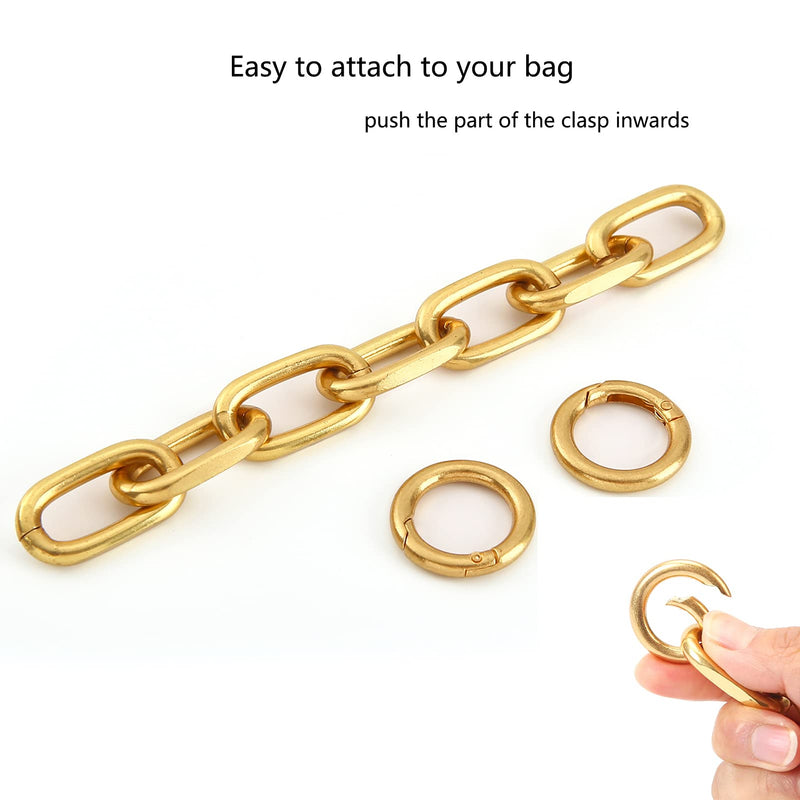 Fashion Large Metal Cross-Body Purse Strap Extender,Handbag Shoulder Strap Extender,Bag Chain Accessory Charms (Antique Gold) Antique Gold - NewNest Australia