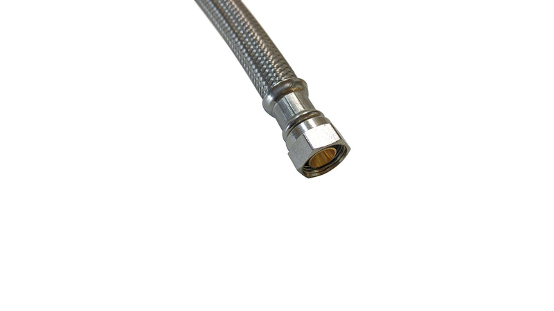 Eastman 20" Supply Line Steel Flex Long Faucet Connectors (2) Pack (1/2" FIP x 3/8" Comp) 1/2" FIP x 3/8" Comp x 20" Length - NewNest Australia