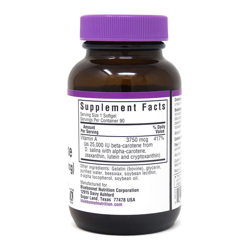 BlueBonnet Mixed Beta-Carotene 25000 IU Soft Gels, Redish Brown, 90 Count - NewNest Australia