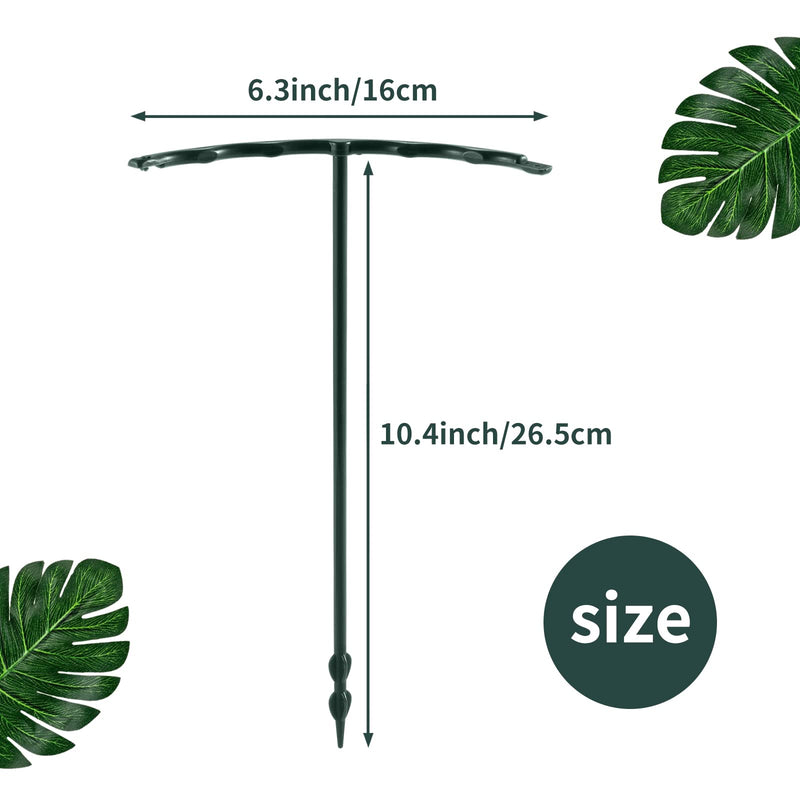 Upgraded 12 Pack Plant Support Plant Stakes,Half Round Plant Support Ring Plastic Plant Cage Holder Flower Pot Climbing Trellis for Small Plant Flower Vegetable,Indoor Plants with 20 Pcs Plant Labels - NewNest Australia