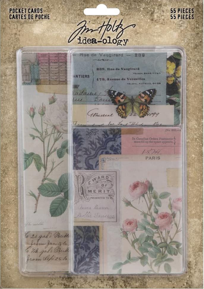 Tim Holtz Idea-Ology 2022 Accordion Folio, Pocket Cards and Memoir Ephemera Pack - 3 Item Bundle - NewNest Australia