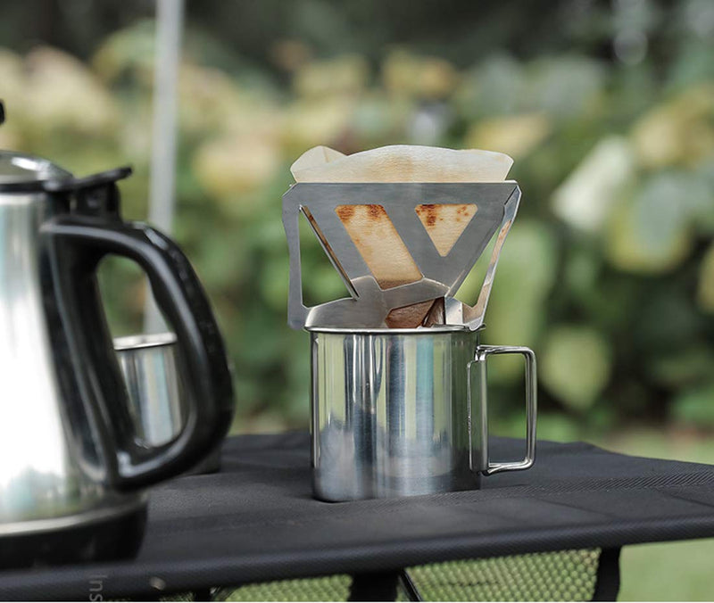 CMLLING Coffee Drip Filter Rack,Reusable Coffee Cone ,Filter Stainless for Office Home Picnic - NewNest Australia