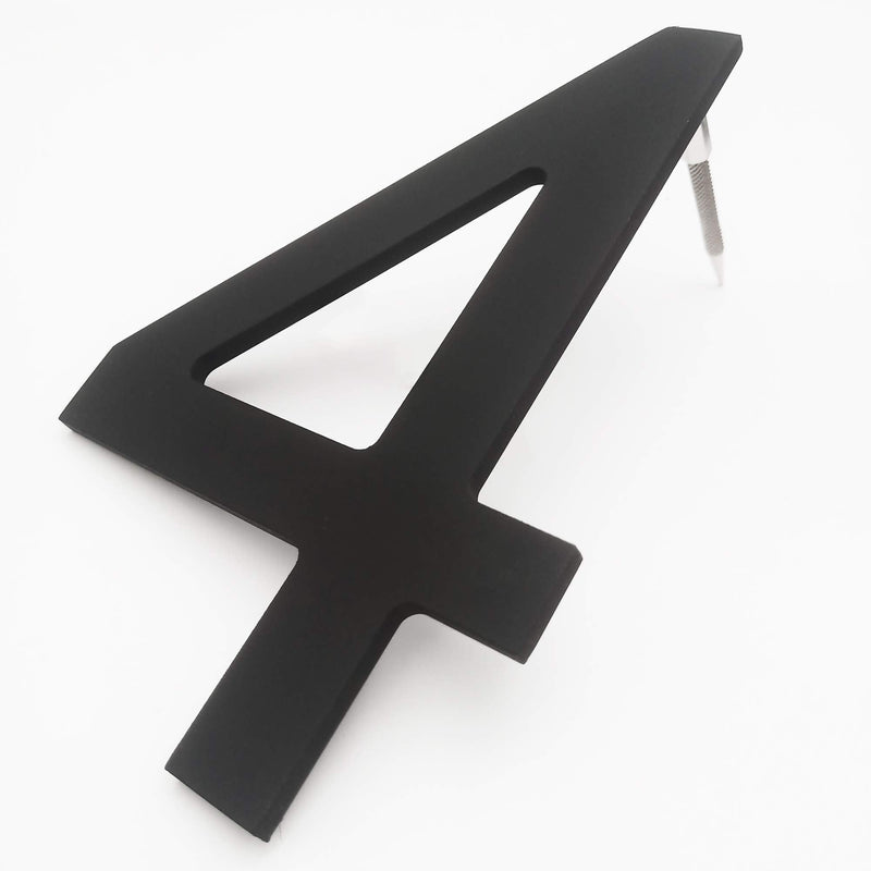 6 Inch House Numbers- Modern Floating Stainless Steel Home Address Number Elegant Black Finish,Number 0 - NewNest Australia