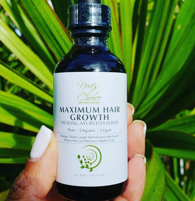 Noa's Choice ORGANIC Ayurvedic Hair Growth Formula, for FULLER, LONGER, Thicker, Healthier Hair. Restore a HEALTHIER scalp. Best Treatment for Hair Loss, Thinning Hair 2.1oz - NewNest Australia