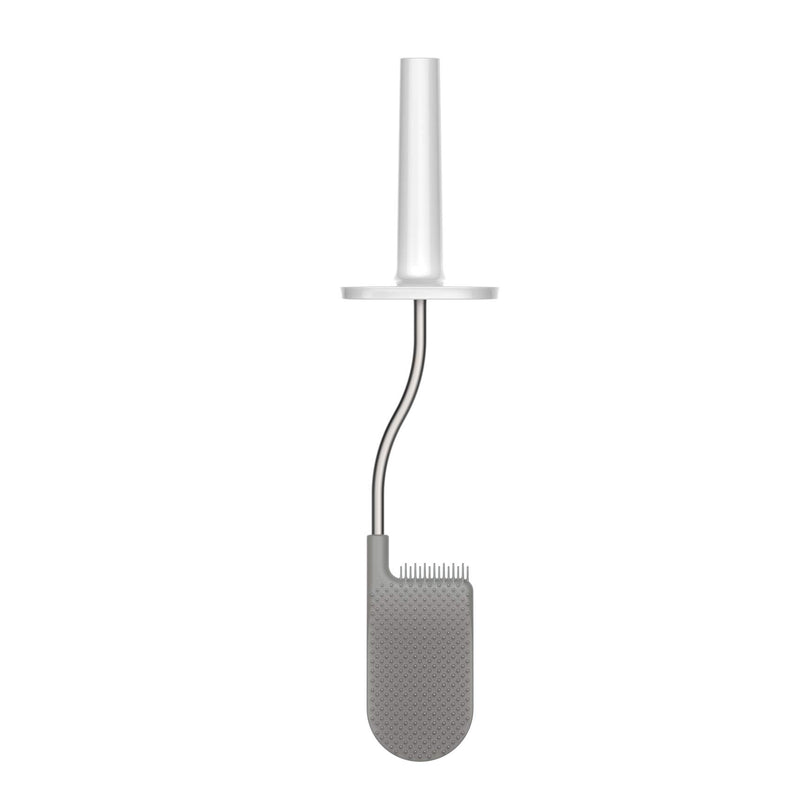 NewNest Australia - Joseph Joseph 70515 Flex Toilet Brush with Slim Holder Flexible Anti-Drip, Gray With Holder 