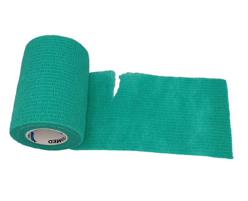 Pintomed Self-Adhesive Bandage Stretched - 10 X Green Bandages Rolls - 10 Cm X 4.5 M Cohesive Bandage Bandage Fixation Bandage Self-Adhesive Health Plaster Sports Tape Piece For Wrist Leg Arm Vet Wrap - NewNest Australia