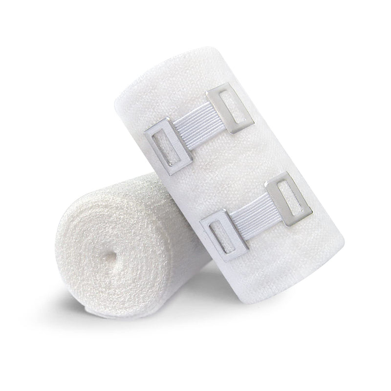 Medrull Pack Of 2 Permanently Elastic Universal Bandages 8 Cm X 4 M Elastic Light Bandage ‚ Universal Bandage With 2 Clips ‚ Stretched, Breathable, Elastic, 2 Pieces Box - NewNest Australia