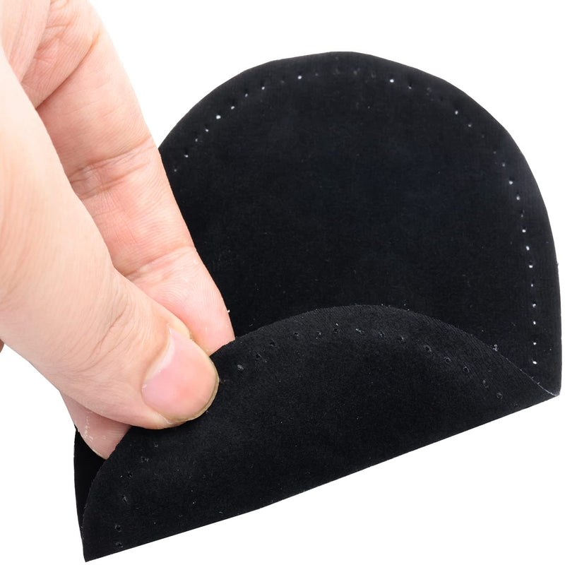 ZUPAYIPA 2Pcs Sew-On Fabric Oval Elbow Knee Patches Sweater Trousers Repair Patches Craft Supply Sewing Appliques (Suede Fabric，Black) Black - NewNest Australia
