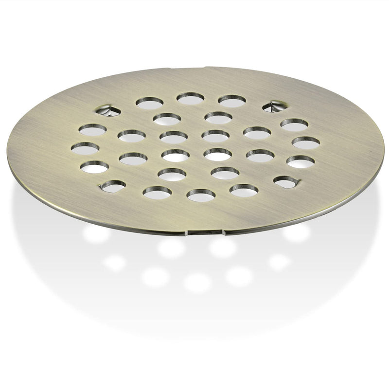 Bropury 4-1/4-Inch Easy-to-Install Snap-in Shower Drain Cover Floor Drain Replacement Cover Stainless Steel (Antique Bronze) Antique Bronze - NewNest Australia