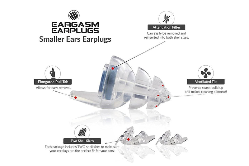 Eargasm Smaller Ears Earplugs for Concerts Musicians Motorcycles Noise Sensitivity Disorders and More! Two Different Sizes Included to Accommodate Smaller Ear Shapes! Blue - NewNest Australia