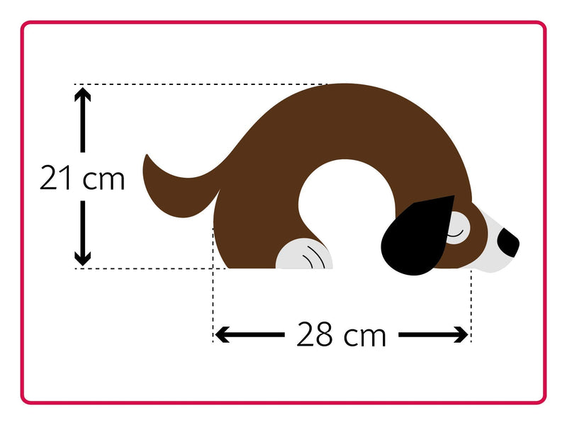 LESCHI heat pillow - grain pillow for microwave - animal dog dark brown - cuddly neck pillow with organic wheat - ideal as a heat source in winter and for tension on the neck, shoulder, neck, chocolate/midnight - NewNest Australia