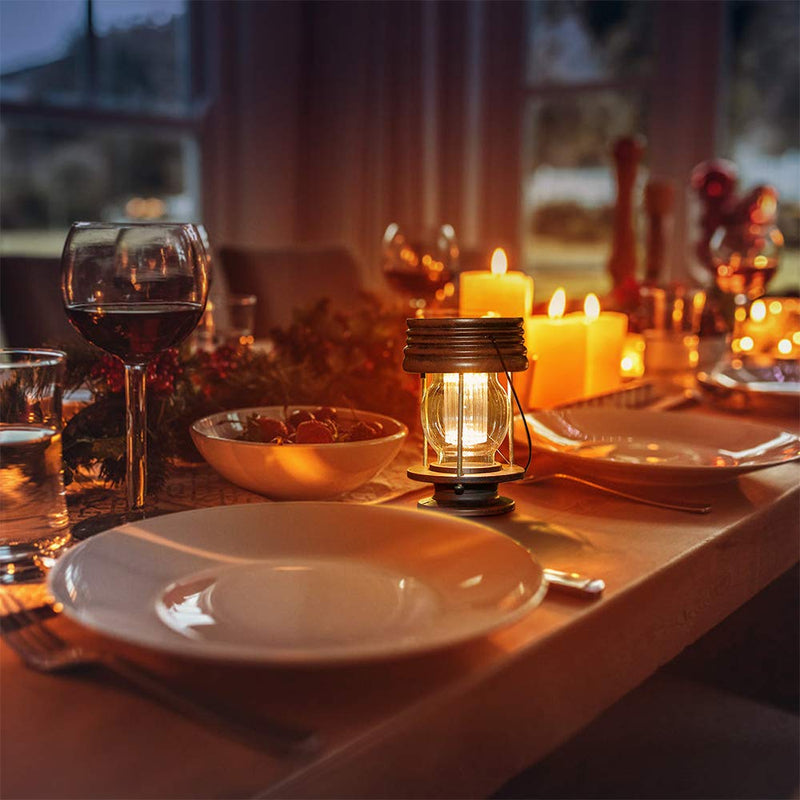 Hanging Solar Lights Outdoor - 1 Pack Solar Powered Waterproof Landscape Lanterns with Retro Design for Patio, Yard, Garden and Pathway Decoration (Warm Light) 5.5" (1 Pack) - NewNest Australia