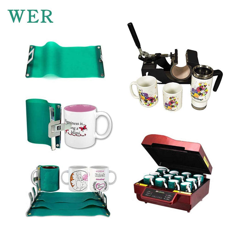 WER 3D Mug Transfer Sublimation Silicone Mug Wrap Mug Mold 11OZ Cup Clamp Fixture for Printing Mugs 1 Count (Pack of 1) - NewNest Australia