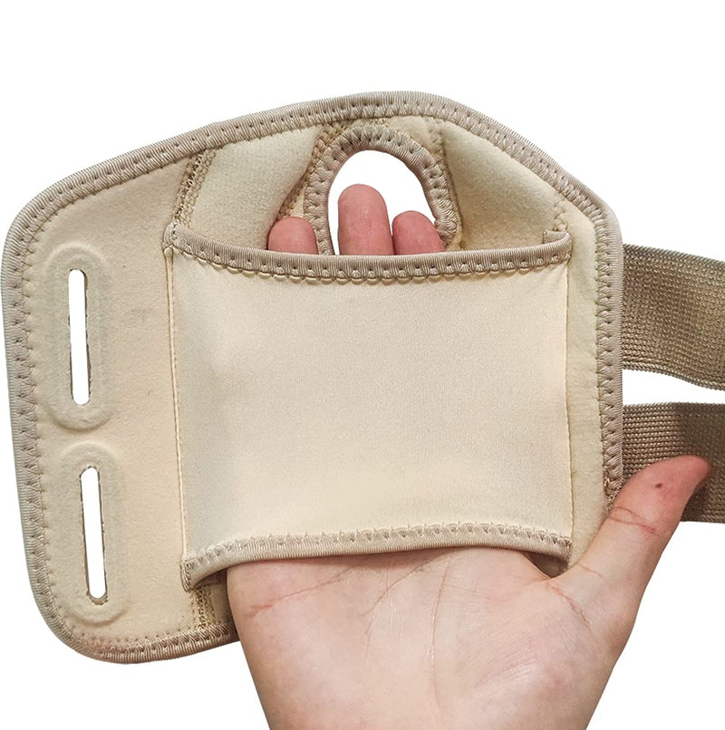 NuCamper Wrist Brace Carpal Tunnel Right Left Hand for Men Women, Night Wrist Sleep Supports Splints Arm Stabilizer with Compression Sleeve Adjustable Straps,for Tendonitis Arthritis Pain Relief (Left Hand-Beige, Small/Medium (Pack of 1)) Left Hand-Beige - NewNest Australia