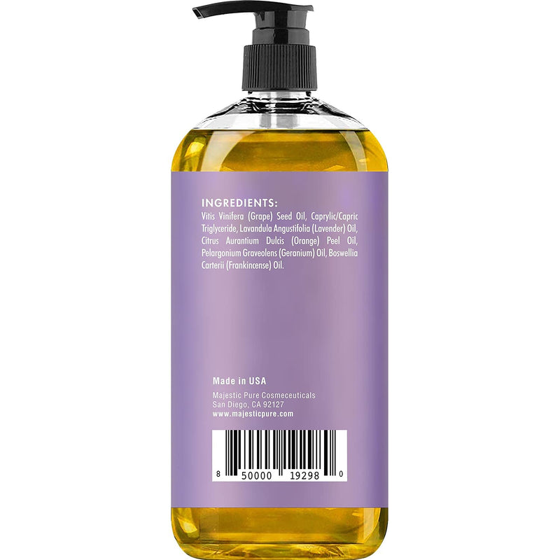 MAJESTIC PURE Lavender Massage Oil for Men and Women - Great for Calming, Soothing and to Relax - Blend of Natural Oils for Therapeutic Massaging and Aromatherapy - 8 fl oz. - NewNest Australia