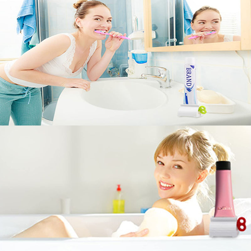 Udqyq 4 Pieces Toothpaste Tube Squeezer/Toothpaste Dispenser, High-Quality Toothpaste Holder, Toothpaste Seat Holder, Tube Press For Ointments, Toothpaste, Hair Dye, Hand Cream And More. - NewNest Australia