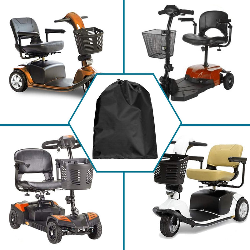 Heavy Duty Mobility Scooter Cover with Storage Bag, 190D Oxford Waterproof Anti-uv Wheelchair Storage Cover Anti Dust Motorbike Protect Cover for Most Mobility Scooter (190*71*117cm) 190*71*117cm - NewNest Australia