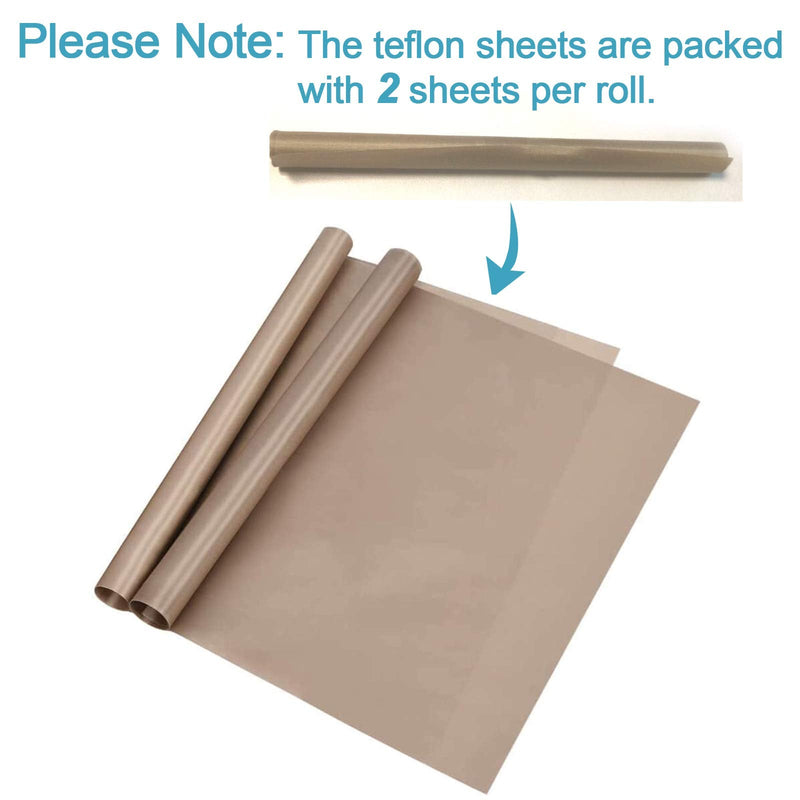 Selizo 4 Pack Teflon Sheet for Heat Press, Non-Stick Craft Mat, Teflon Heat Transfer Press Sheet for T Shirt Press Machine (12" x 16") - NewNest Australia