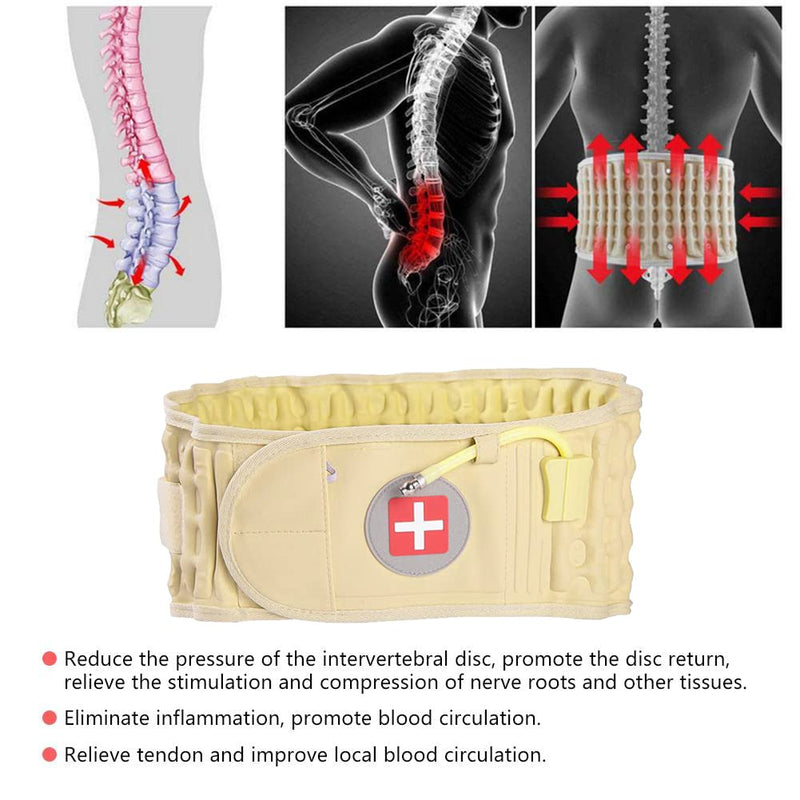 Inflatable Belt - Decompression Belt Back Support, Back Strap For The Lumbar Area, Back Brace Back Strap Ideal For Relieving Back Muscles Pain Relief (75-130 Cm Waist) - NewNest Australia