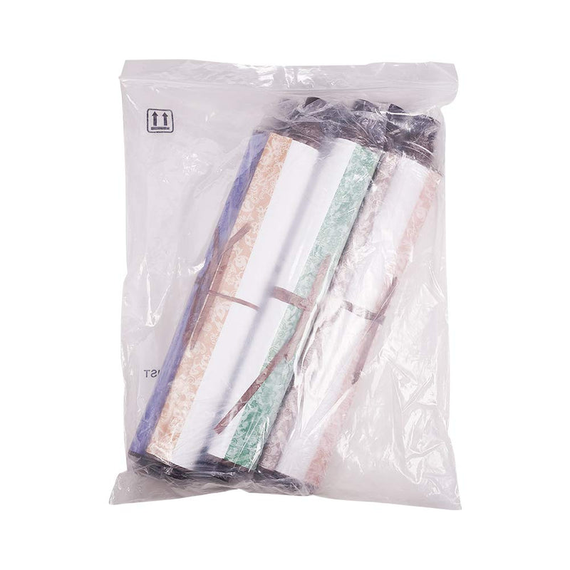WANDIC Blank Hanging Scroll, 6 Pcs Blank Painting Scrolls Calligraphy Wall Mounting Scrolls Chinese Paper Scrolls for Art Painting Calligraphy Writing - NewNest Australia