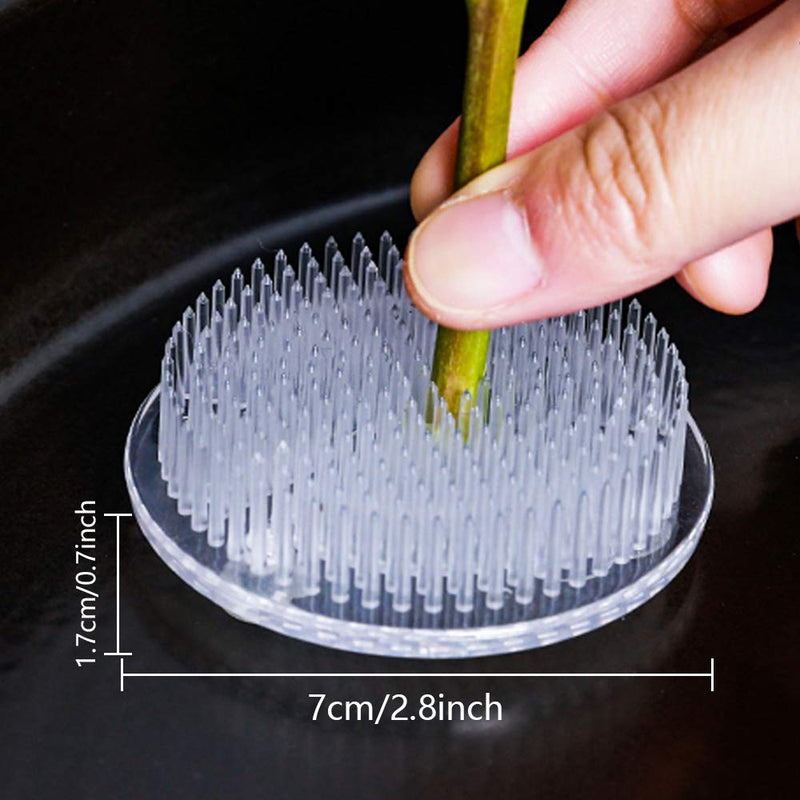 Set of 2 Flower Frog Clear Plastic Pin Frog Flower Arrangement Holder 2.76" Inch (70mm) - NewNest Australia