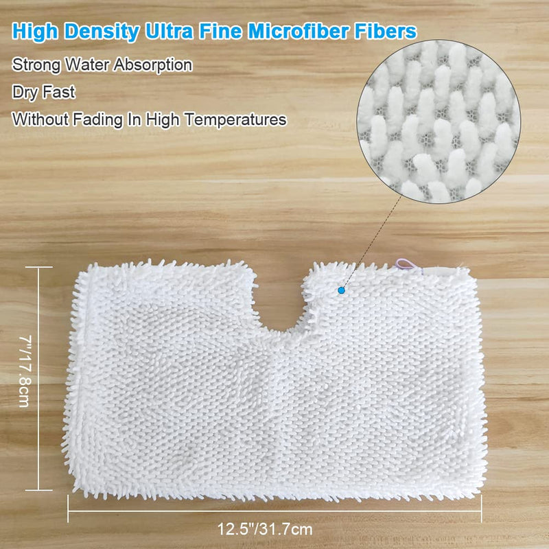 Fushing 3Pcs Steam Mop Pads, Washable Microfiber Cleaning Steamer Replacement Pads for Shark Steam Mop S3501 S3601 S2902 S3901 S3550 S3601D S3801 S3801CO SE450 S2901 3 Pack - NewNest Australia