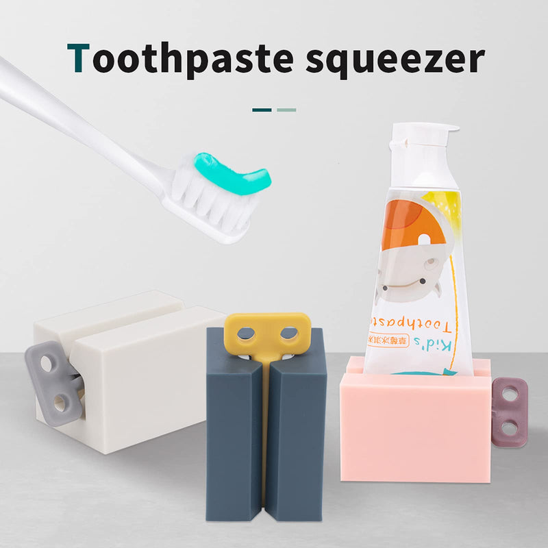 Y-Kelin 4 Pieces Toothpaste Squeezer, Rolling Tube Toothpaste Squeezer With Frosted Handles, Toothpaste Holder, Stand Bathroom Organizer, Save Toothpaste And Creams (4 Colors) (4 Packs) - NewNest Australia