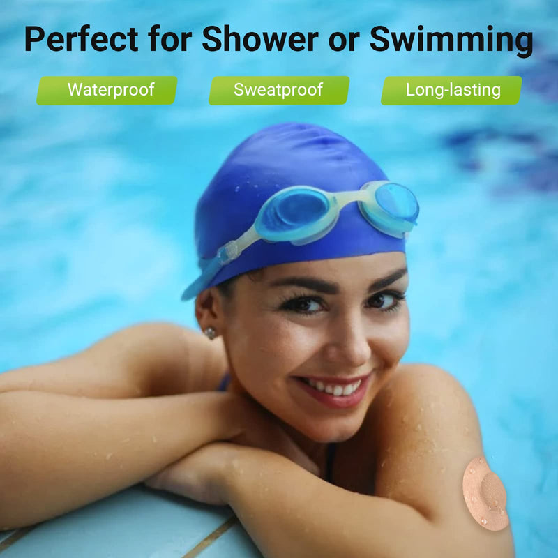Kovoq Freestyle Libre 2 Sensor Covers,25Pcs Waterproof Adhesive Patches & 1Pcs Reusable Hardshell Cover,Libre 2 Sensor Covers,Breathable CGM Sensor Patch,1-Hand Patche/Remove (Tan) 25x Tan - NewNest Australia