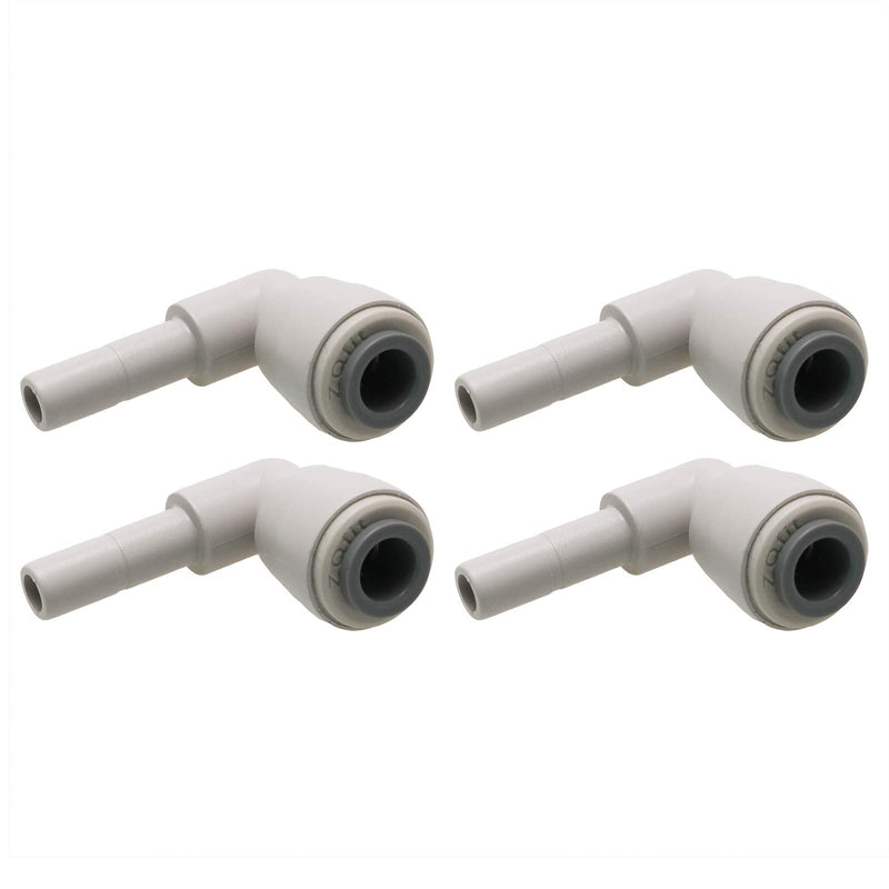 HJ Garden 5PCS 1/4Inch Stem Elbow Connector 90 degree elbow Push to Connect Plastic Quick Fittings - NewNest Australia