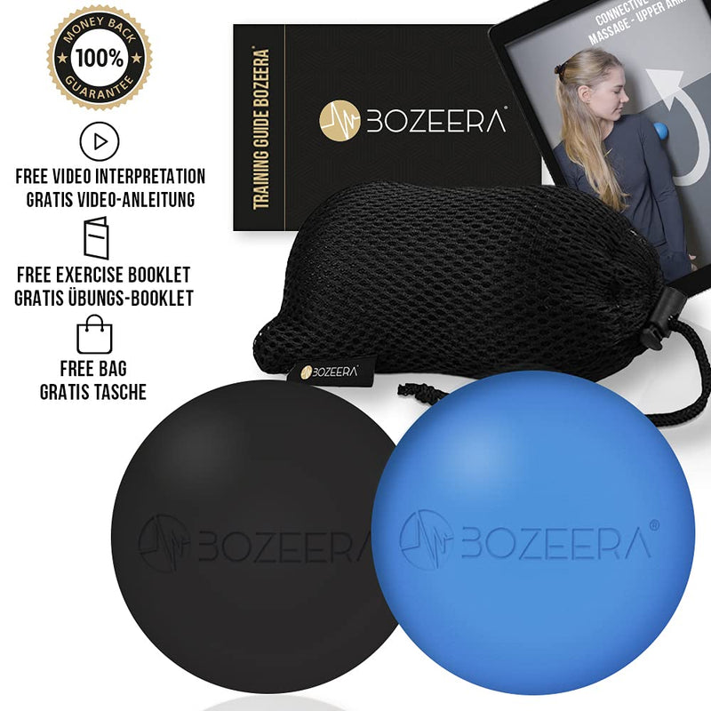 [Lacrosse Ball Set of 2] Lacrosse Massage Ball Set - Trigger Point Massage Ball Set – 2X 6cm Lacrosse Balls Massage Includes Free Video Instructions, Booklet & Bag - Premium Set - NewNest Australia