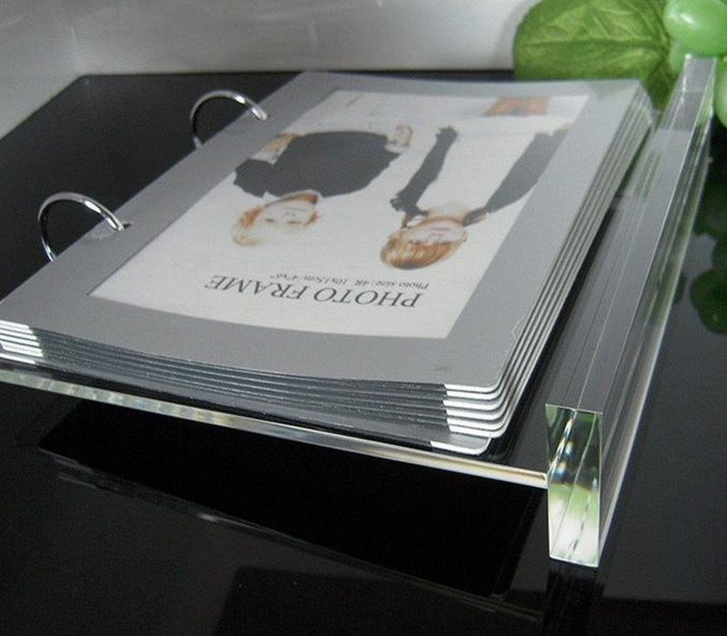 Poster Frame,Sign Stand,Horizontal Display Picture 5x7",Clear Acrylic Display Sign Holder,Type T Vertical Stand Menu Holders,PVC Folder 7 Shows 14 Photos Portrait Style Menu Ad Frame - NewNest Australia