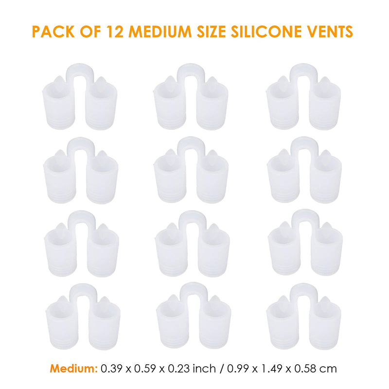 Premium Nose Relief Nasal Dilator - (Pack of 12 Medium Size) Soft Silicone Vents- A Simple Solution for Sleeper - Perfect for Nasal Breathers by Mobi Lock Beauty - NewNest Australia