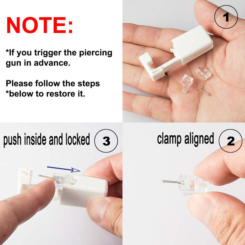 Nose Piercing Kit - Rayyl Disposable Safety Nose Piercing Gun Built-in Nose Stud with 12pcs Nose Stud Ring Nose Piercing Kit for Piercing Supplies Piercing Kit 18 Piece Set - NewNest Australia