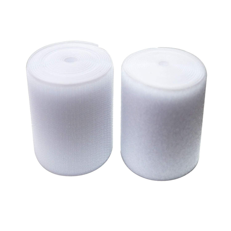 Yuwa 2 Inch White Hook and Loop Self Adhesive Sticky Back Tape Fastener Nylon Heavy Duty for DIY Craft (5 Yards) (White) - NewNest Australia