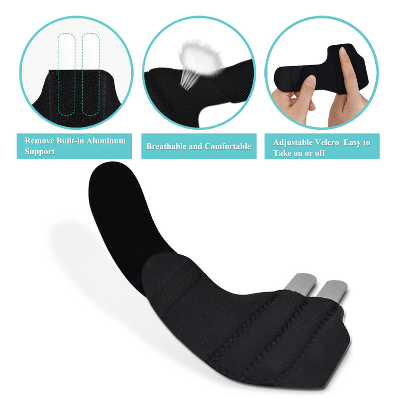 VerteLife Upgraded Finger Splint Single or Double Buddy Splints with 2 Metal Bars Adjustable Trigger Finger Support Brace Mallet Finger Protector for Arthritis and Injured Finger - NewNest Australia