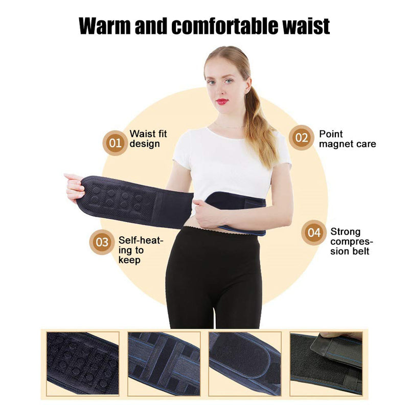 Cricia Magnetic Field Therapy Lumbar Support Belt, Self-Heating Back Support, Back Belt - NewNest Australia