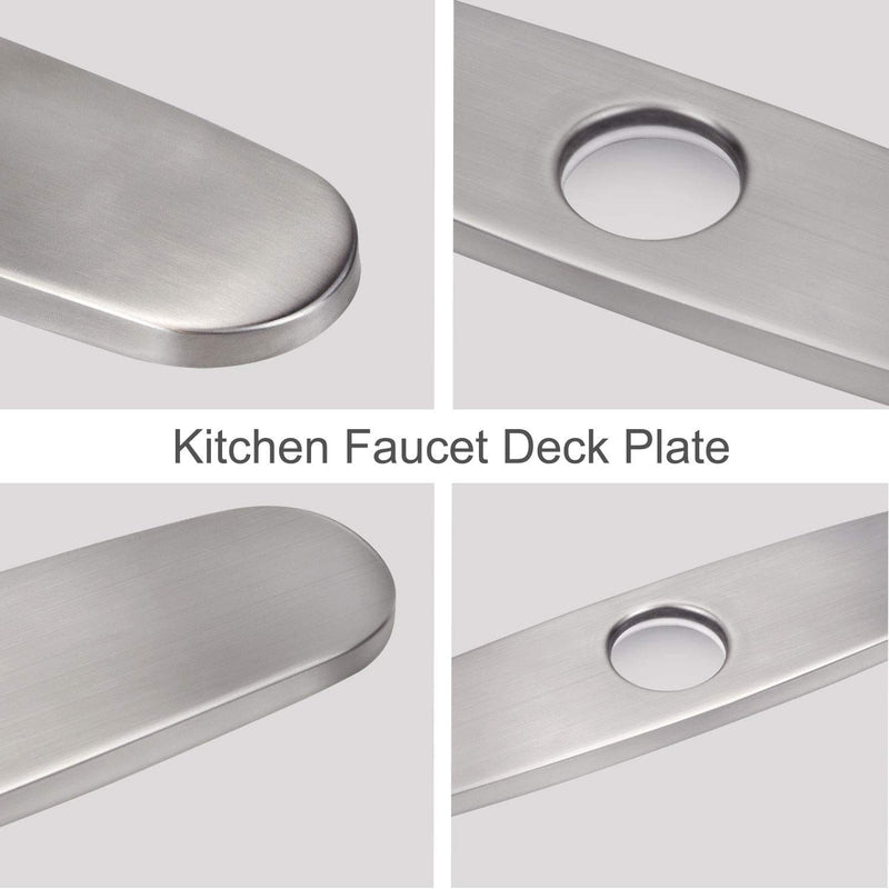 COOLWEST Deck Plate 10Inch for Single Hole Kitchen Sink Faucet Commercial Kitchen Faucet Hole Cover Escutcheon Stainless Steel - NewNest Australia