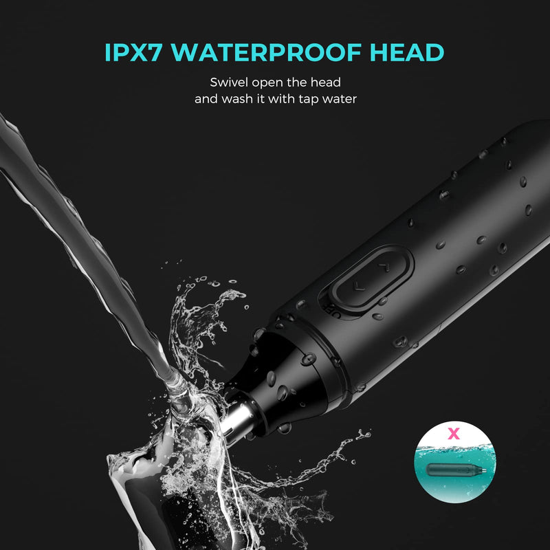 Nose Hair Trimmer 2022 Upgrade Painless Ear Facial Hair Trimmer With Double Blades, Battery Operated Nose Trimmer For Men And Women, Ipx7 Waterproof, Easy Cleaning - NewNest Australia