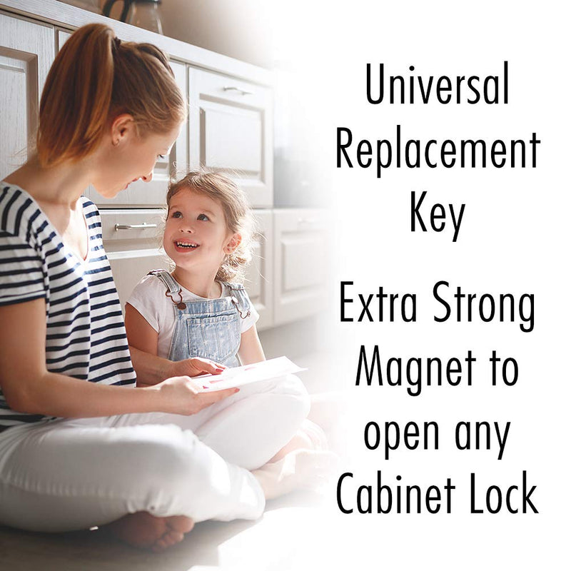 MAGNET PAL Child Safety Cabinet Lock Replacement Key Set - Key (3) Pack (Silver) Silver - NewNest Australia