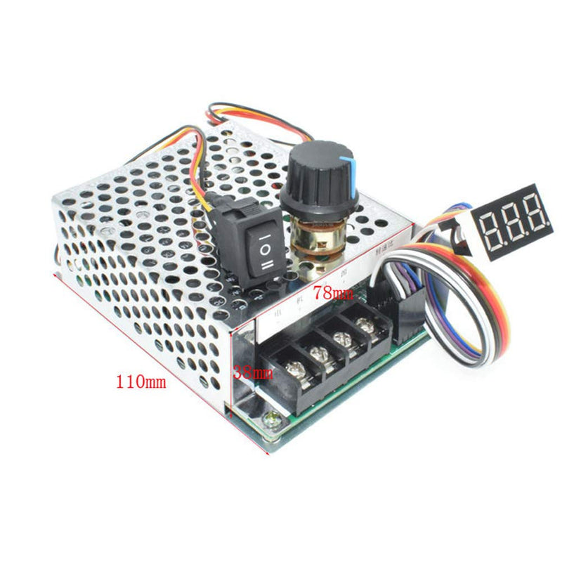 tatoko DC Motor Speed Controller 10V-55V 12V 24V 36V 40A Stepless DC Motor Speed Controller with Forward-Brake-Reverse Switch,Ajustable Potentiometer &Digital Display - NewNest Australia