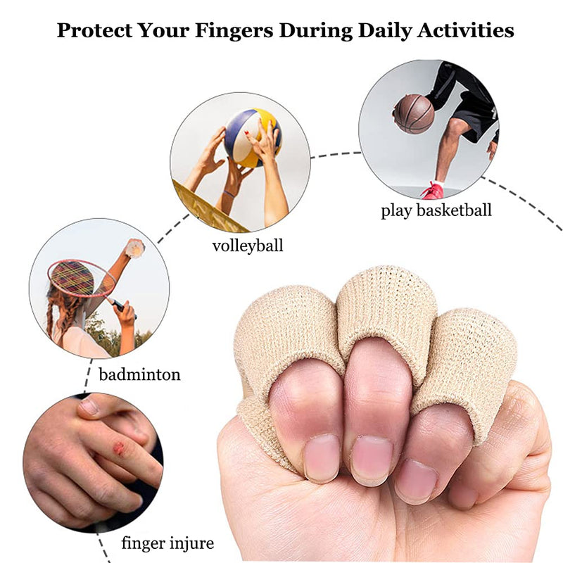 Finger Arthritis Sleeves (30Pcs), Elastic Thumb Splint Brace Support Protector Finger Compression Sleeve for Arthritis Joint Pain Relief, Breathable Finger Tape for Triggger Finger Sports Aid Support - NewNest Australia