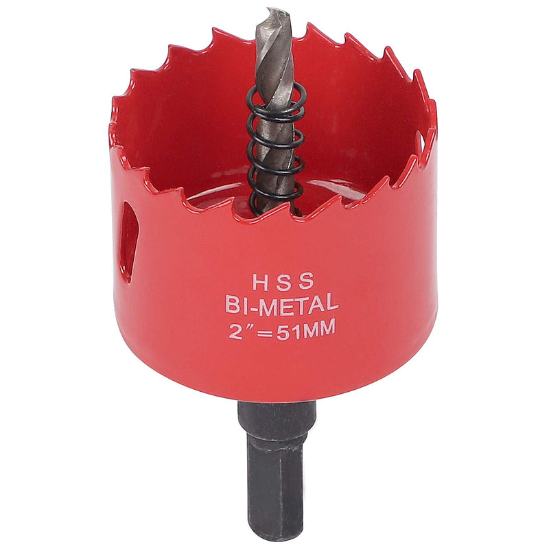 KINJOEK 2 Inch 51 MM Hole Saw Heavy Duty Steel Cornhole Boards Hole Saw Blade Corn Hole Drilling Tool Drill Bit Saw for Cornhole Game, Red 1 Packs 2" Red - NewNest Australia