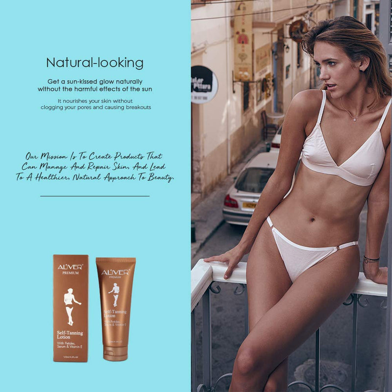 Self Tanner, Natural Ingredients and Nourishing Formula Sunless Tanning Lotion, Dark Gradual Tan, Flawless Darker Bronzer Skin for Body - NewNest Australia