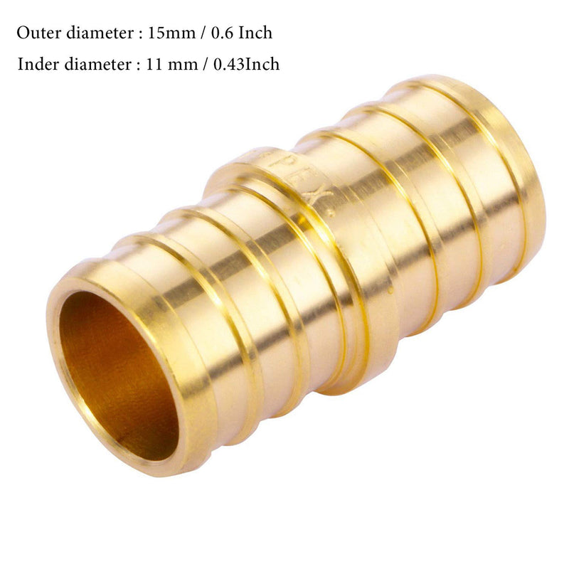 Litorange 3/4 inch Straight Coupling PEX 3/4" (pack of 8) Lead Free Brass Barb Crimp Pipe Fitting/Fittings Straight 8 PCS - NewNest Australia