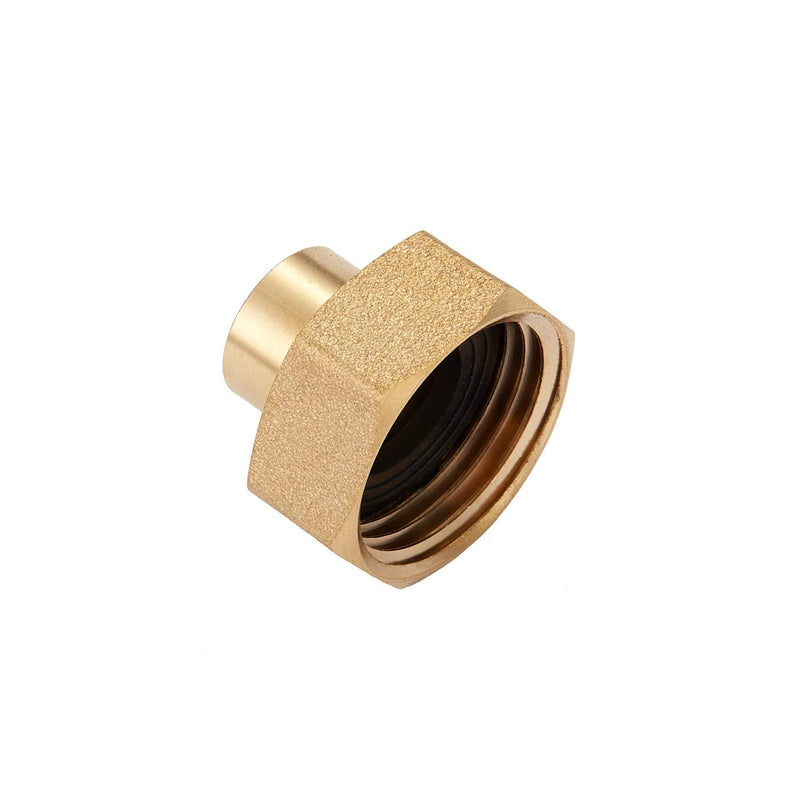 Litorange 2 PCS Lead-Free Brass Reducing Hex Adapter Garden Hose Thread 3/4" Female GHT x 1/4" Female NPT Straight Fitting Coupler For Fuel/AIR/Water/Oil/Gas WOG 2 PCS 3/4" Female GHT x 1/4" Female NPT - NewNest Australia