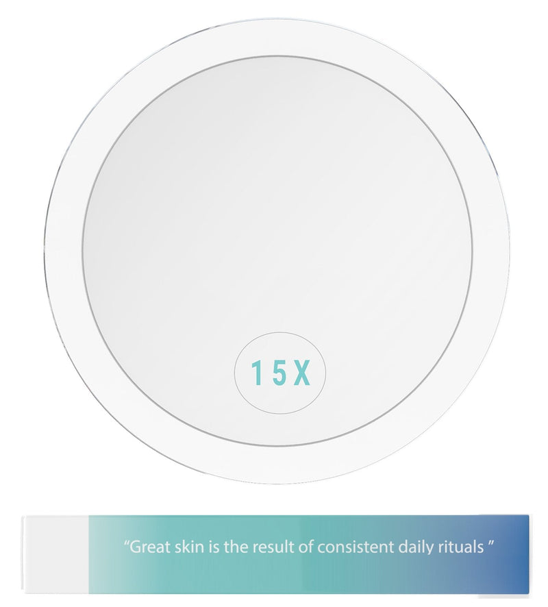 15X Magnifying Mirror – Use for Makeup Application - Tweezing – and Blackhead/Blemish Removal – 6 Inch Round Mirror with Three Suction Cups for Easy Mounting - NewNest Australia