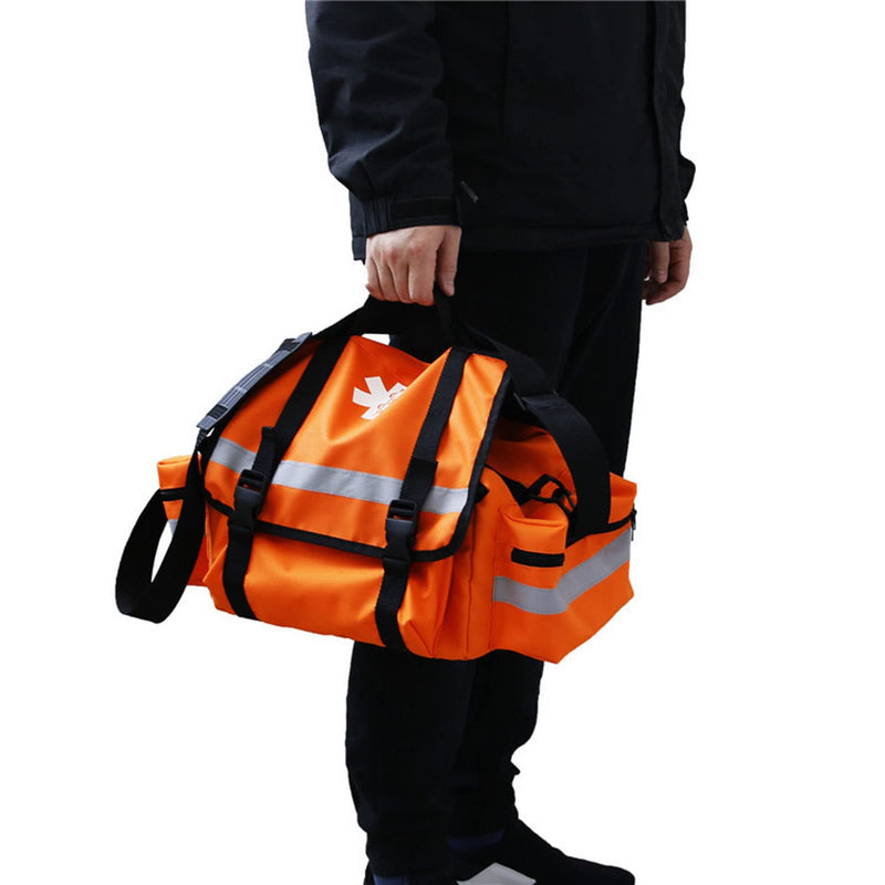 First Aid Medical Bag Light Orange With Reflective Stitching Oxford Fabric First Aid Trauma Bag For Outdoor Use, Orange, Portable, Large Capacity For Travel At Home - NewNest Australia